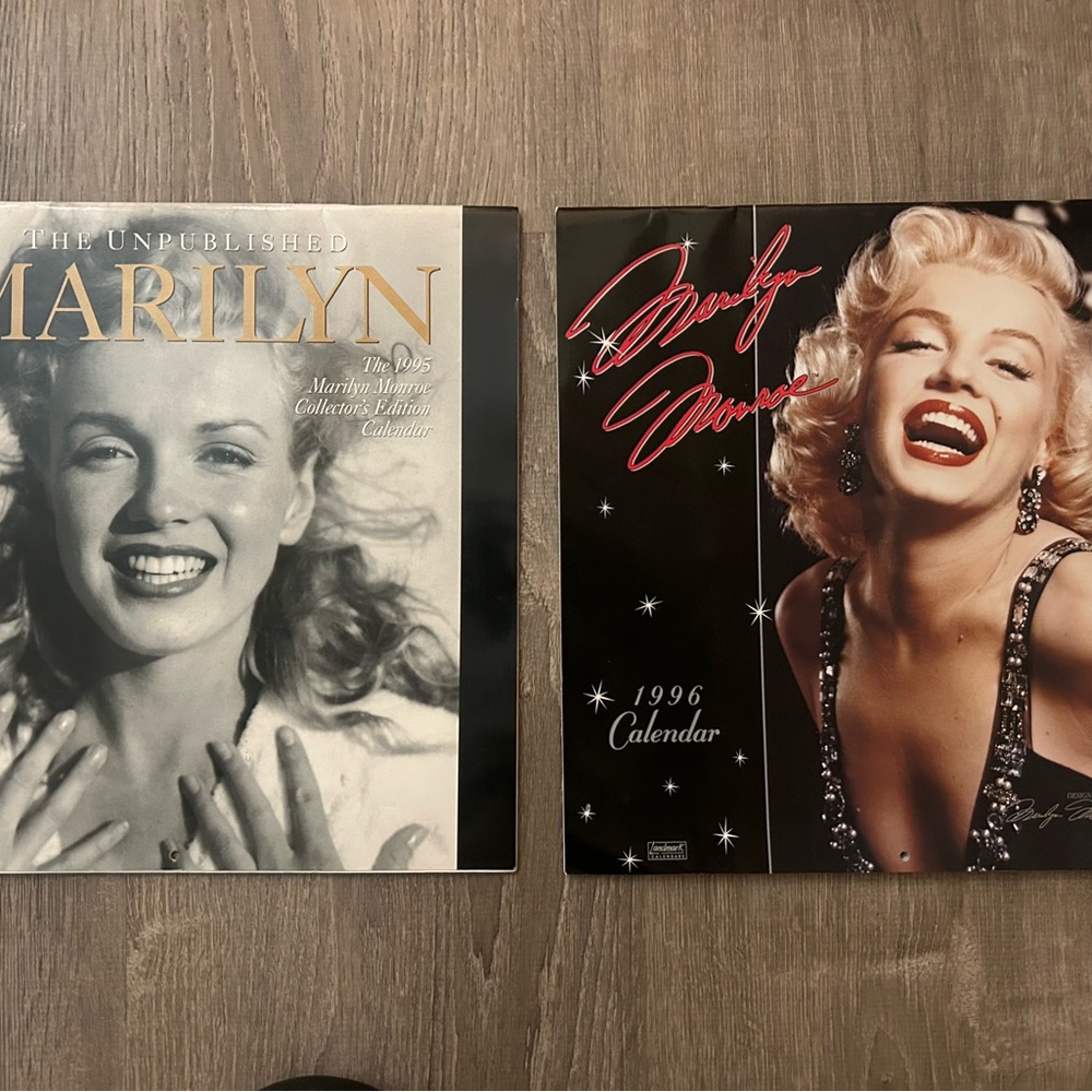 Vintage Marilyn Monroe Calendars Set: 1995, 1996